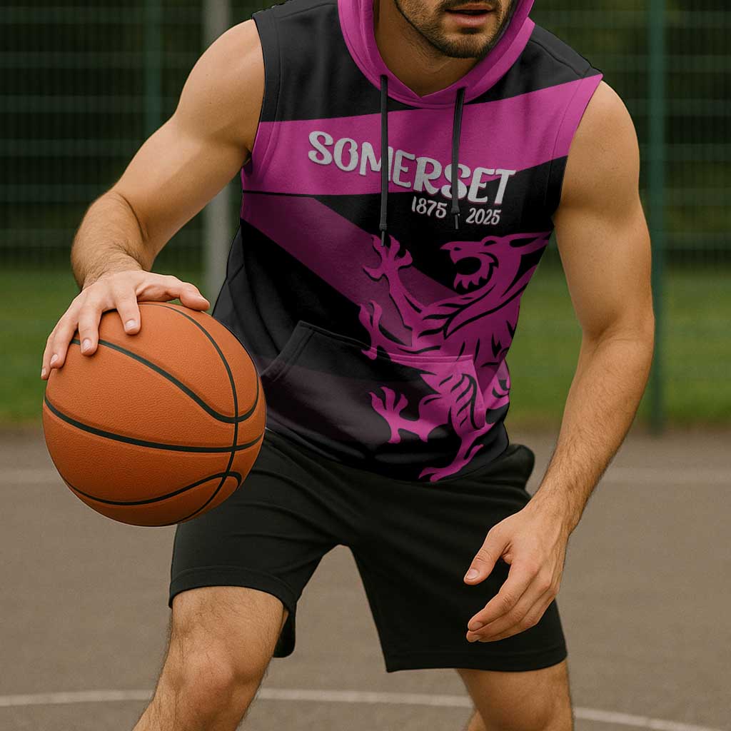 Custom Somerset Cricket Sleeveless Hoodie 150 Years of Anniversary - Wonder Print Shop