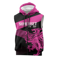 Custom Somerset Cricket Sleeveless Zip Hoodie 150 Years of Anniversary - Wonder Print Shop