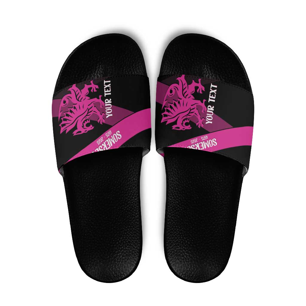 Custom Somerset Cricket Slide Sandals 150 Years of Anniversary - Wonder Print Shop