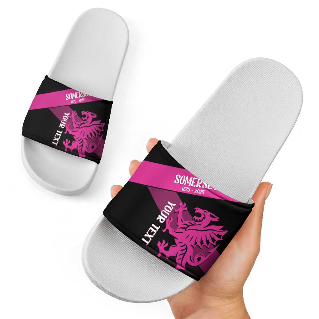 Custom Somerset Cricket Slide Sandals 150 Years of Anniversary - Wonder Print Shop