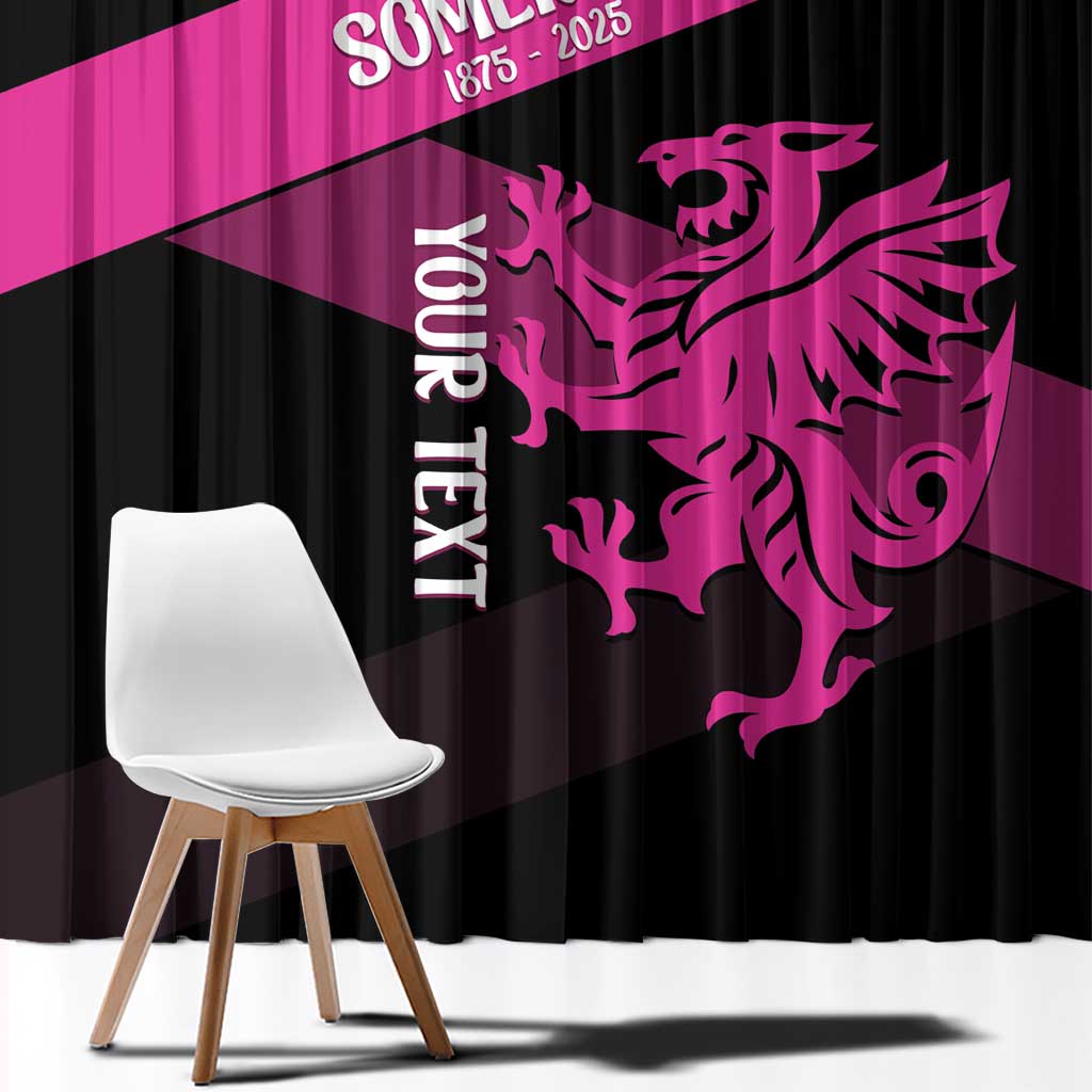 Custom Somerset Cricket Window Curtain 150 Years of Anniversary - Wonder Print Shop