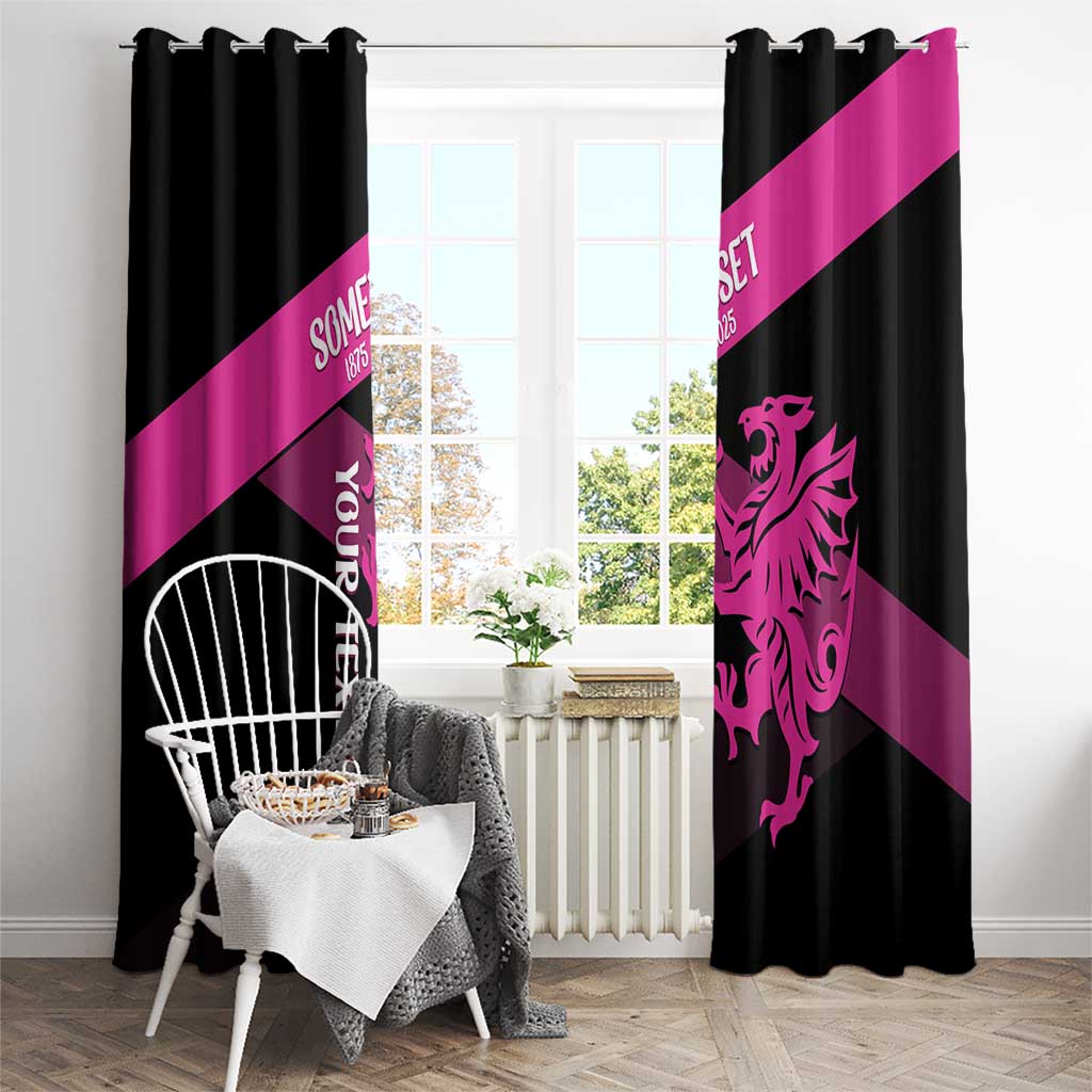Custom Somerset Cricket Window Curtain 150 Years of Anniversary - Wonder Print Shop