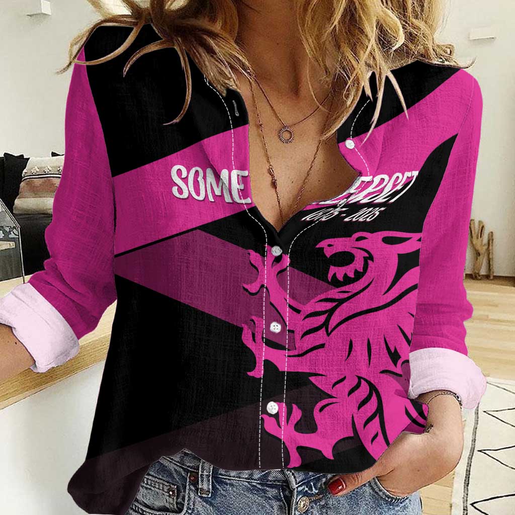 Custom Somerset Cricket Women Casual Shirt 150 Years of Anniversary - Wonder Print Shop