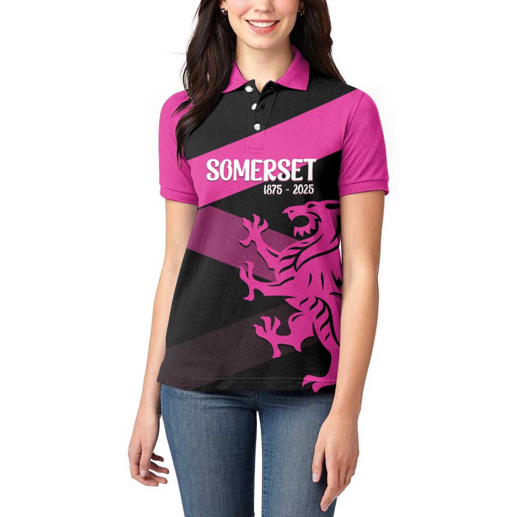 Custom Somerset Cricket Women Polo Shirt 150 Years of Anniversary - Wonder Print Shop