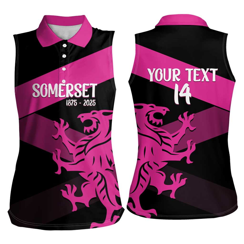 Custom Somerset Cricket Women Sleeveless Polo Shirt 150 Years of Anniversary - Wonder Print Shop