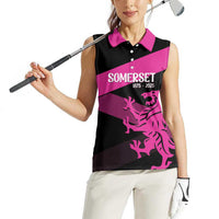 Custom Somerset Cricket Women Sleeveless Polo Shirt 150 Years of Anniversary - Wonder Print Shop