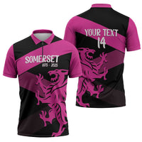Custom Somerset Cricket Zipper Polo Shirt 150 Years of Anniversary - Wonder Print Shop
