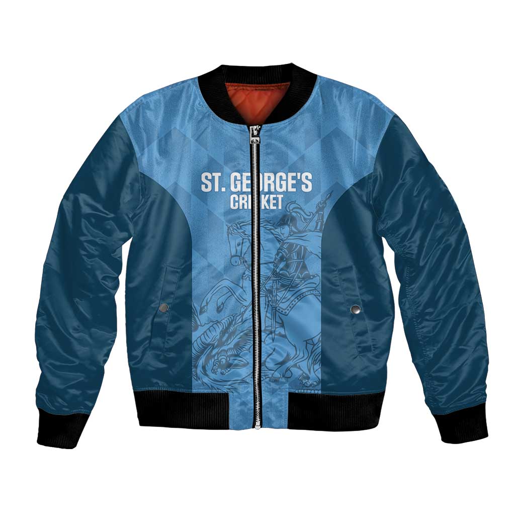 Custom St. Georges Cricket Bomber Jacket Go Champions Sporty Style - Wonder Print Shop