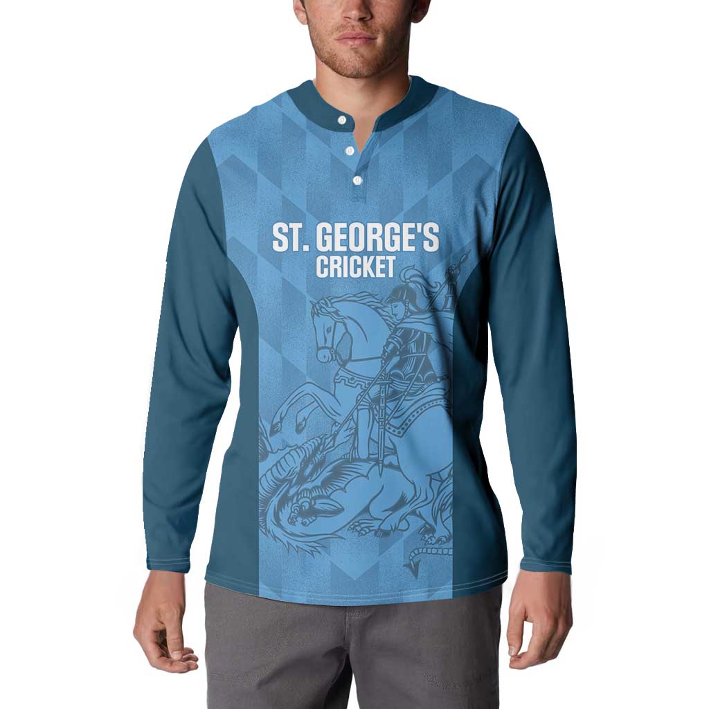 Custom St. Georges Cricket Button Sweatshirt Go Champions Sporty Style - Wonder Print Shop