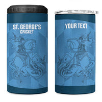 Custom St. Georges Cricket 4 in 1 Can Cooler Tumbler Go Champions Sporty Style - Wonder Print Shop