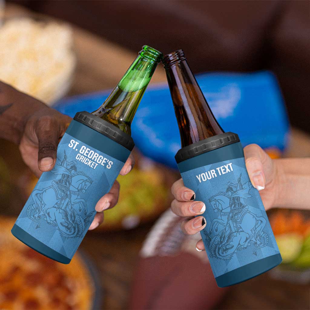 Custom St. Georges Cricket 4 in 1 Can Cooler Tumbler Go Champions Sporty Style - Wonder Print Shop