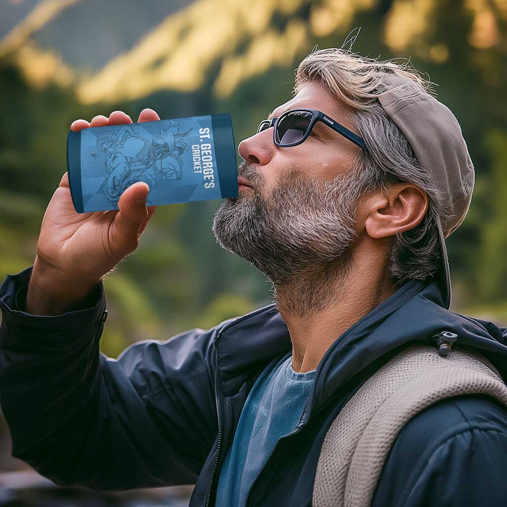 Custom St. Georges Cricket 4 in 1 Can Cooler Tumbler Go Champions Sporty Style - Wonder Print Shop