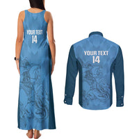 Custom St. Georges Cricket Couples Matching Tank Maxi Dress and Long Sleeve Button Shirt Go Champions Sporty Style - Wonder Print Shop
