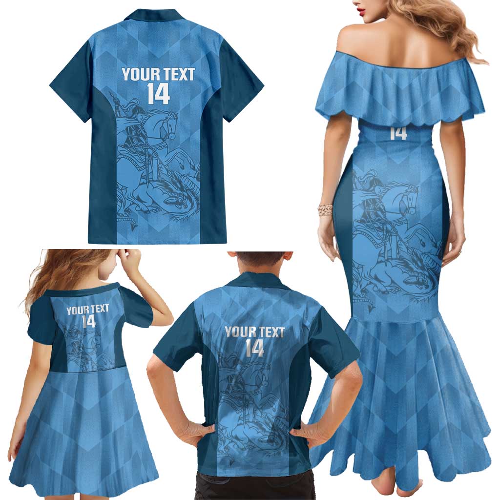 Custom St. Georges Cricket Family Matching Mermaid Dress and Hawaiian Shirt Go Champions Sporty Style - Wonder Print Shop