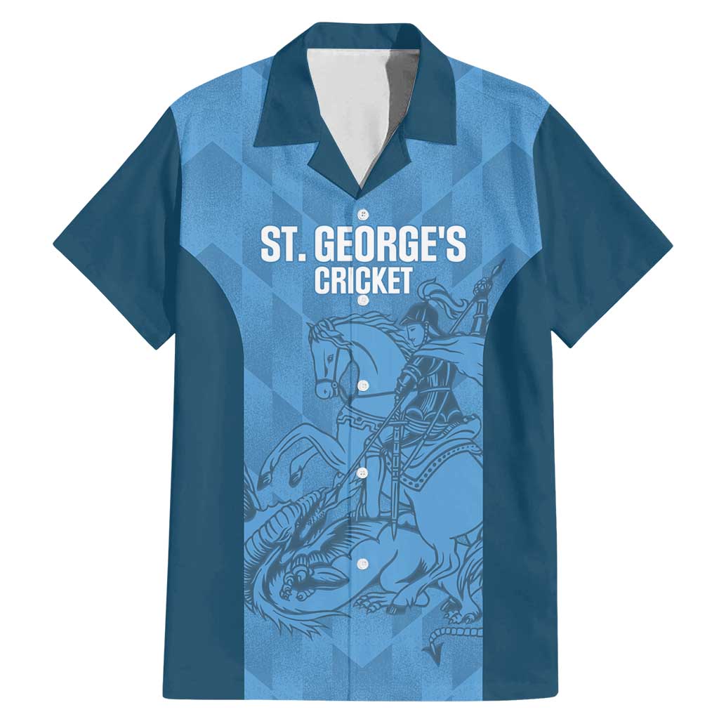 Custom St. Georges Cricket Family Matching Mermaid Dress and Hawaiian Shirt Go Champions Sporty Style - Wonder Print Shop