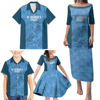 Custom St. Georges Cricket Family Matching Puletasi and Hawaiian Shirt Go Champions Sporty Style - Wonder Print Shop