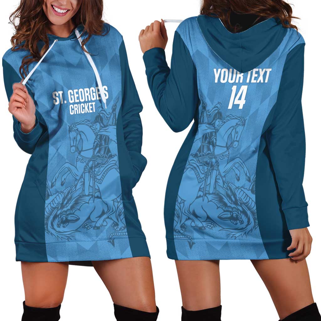 Custom St. Georges Cricket Hoodie Dress Go Champions Sporty Style - Wonder Print Shop