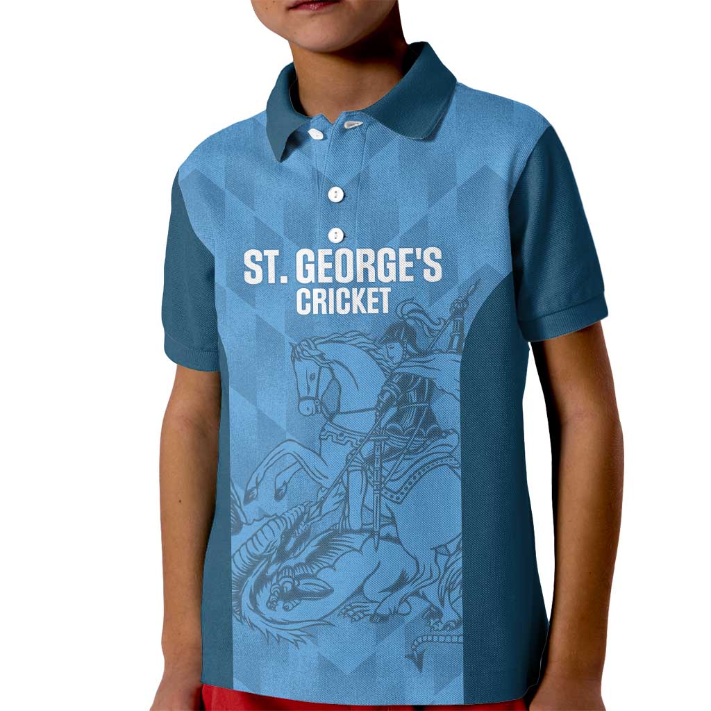 Custom St. Georges Cricket Kid Polo Shirt Go Champions Sporty Style - Wonder Print Shop