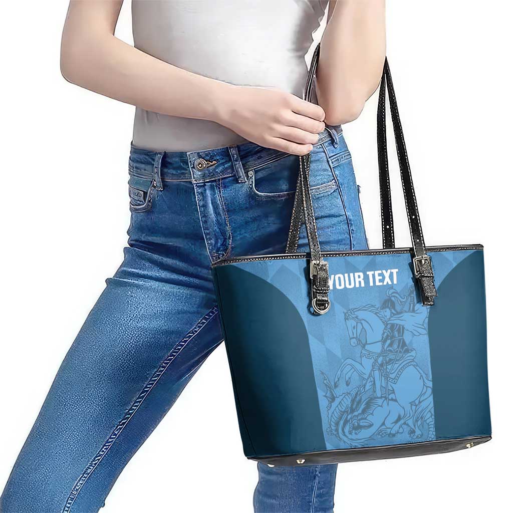 Custom St. Georges Cricket Leather Tote Bag Go Champions Sporty Style - Wonder Print Shop