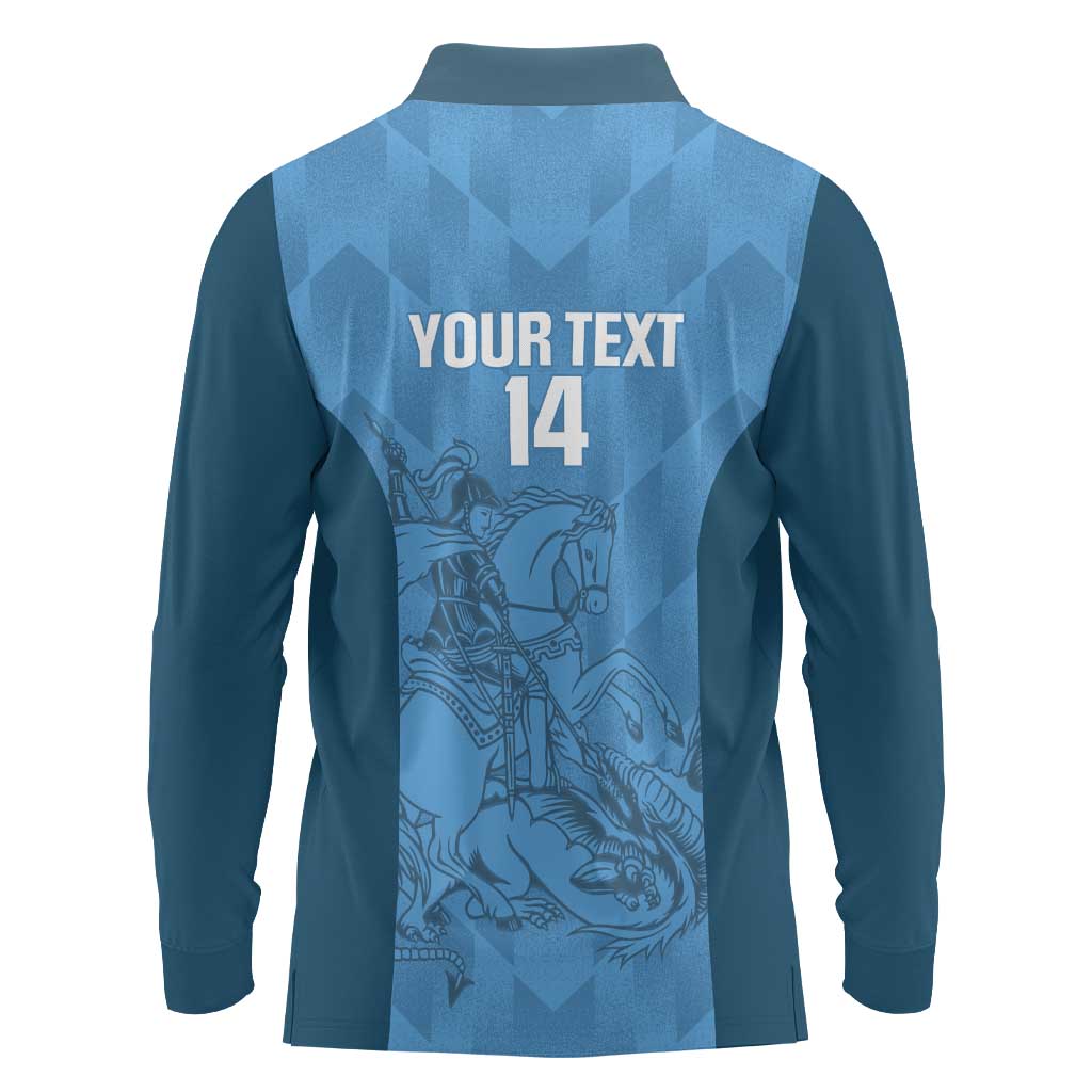 Custom St. Georges Cricket Long Sleeve Polo Shirt Go Champions Sporty Style - Wonder Print Shop