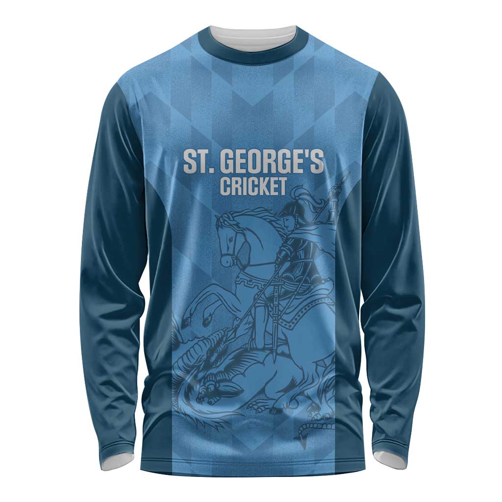 Custom St. Georges Cricket Long Sleeve Shirt Go Champions Sporty Style - Wonder Print Shop