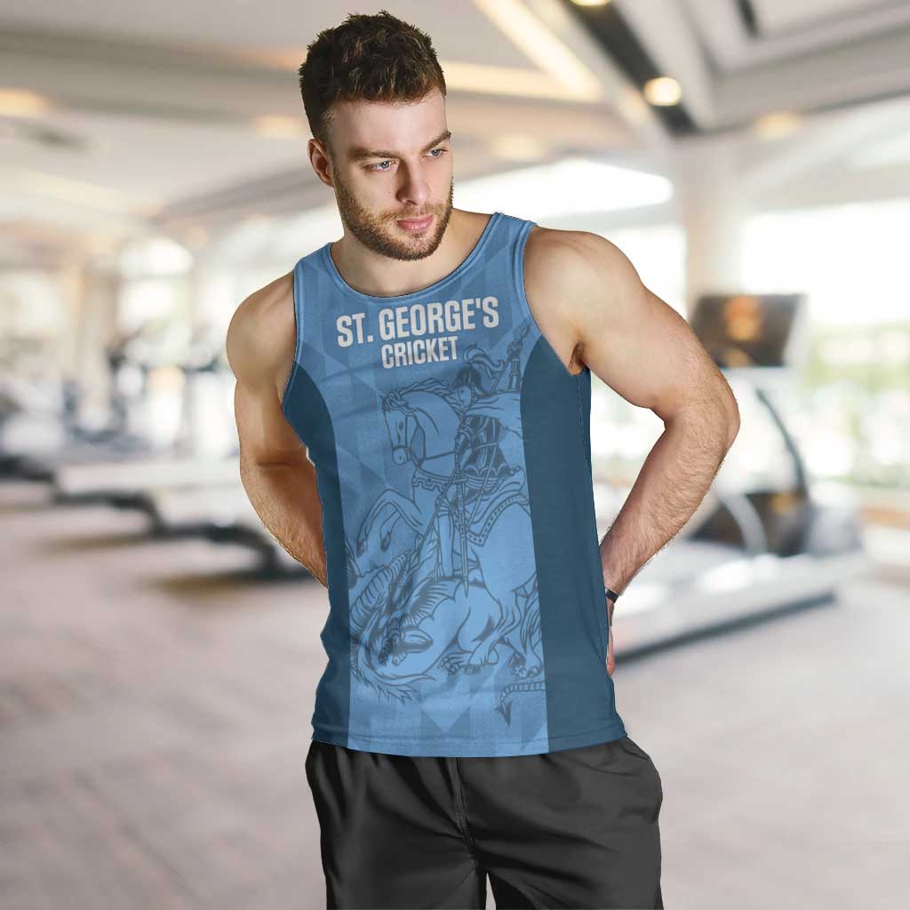 Custom St. Georges Cricket Men Tank Top Go Champions Sporty Style - Wonder Print Shop