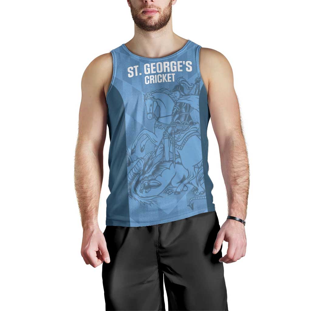 Custom St. Georges Cricket Men Tank Top Go Champions Sporty Style - Wonder Print Shop