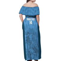 Custom St. Georges Cricket Off Shoulder Maxi Dress Go Champions Sporty Style - Wonder Print Shop