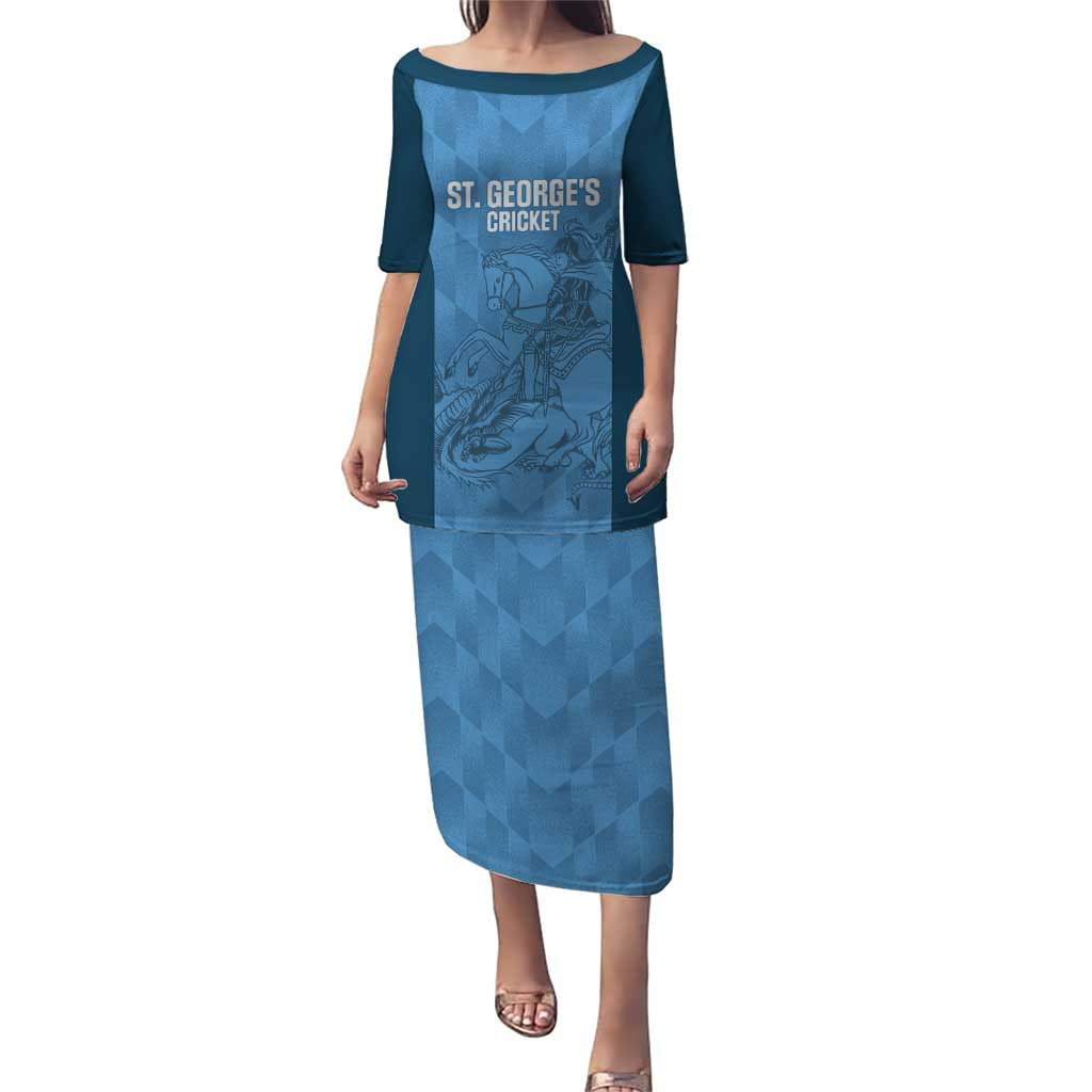 Custom St. Georges Cricket Puletasi Go Champions Sporty Style - Wonder Print Shop