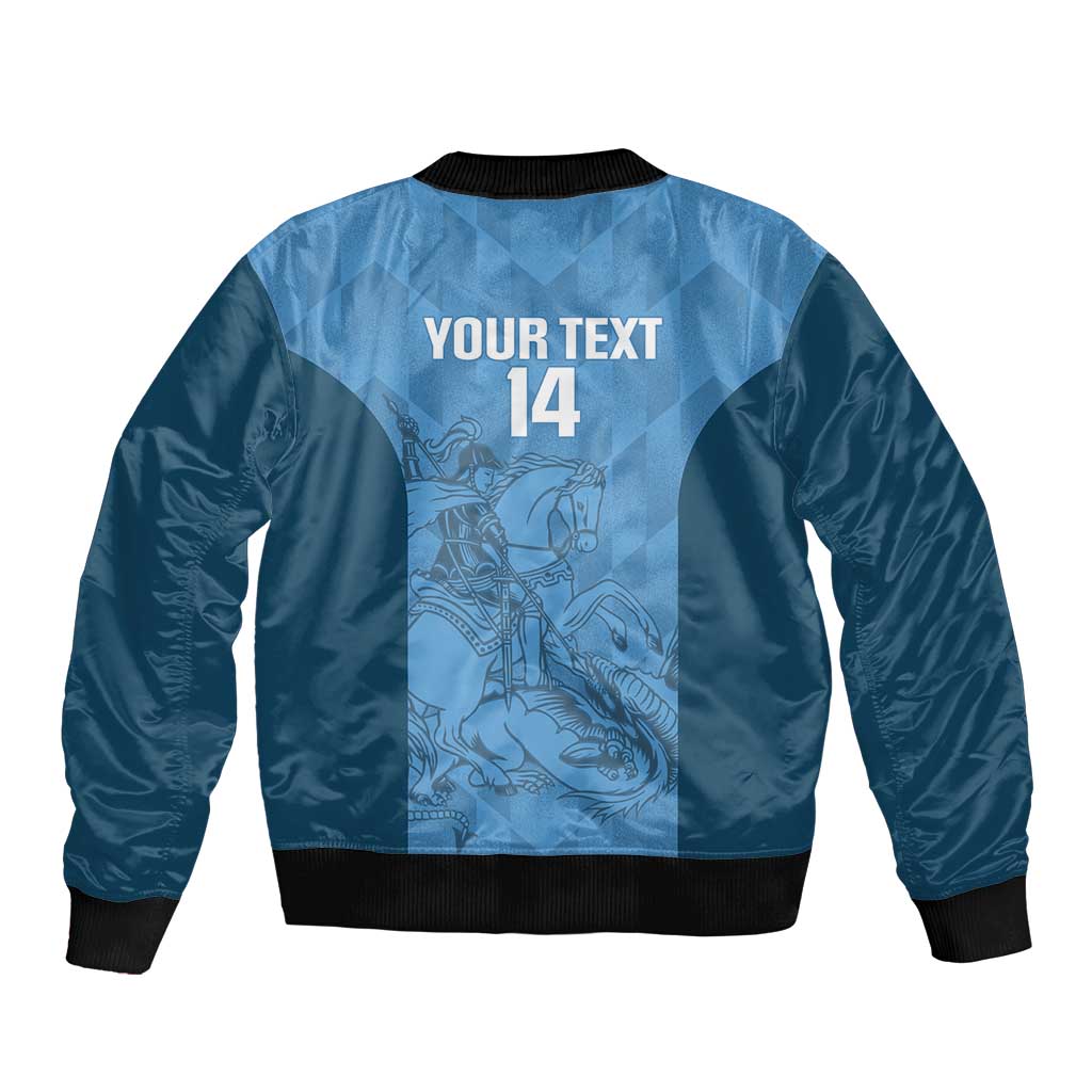 Custom St. Georges Cricket Sleeve Zip Bomber Jacket Go Champions Sporty Style - Wonder Print Shop