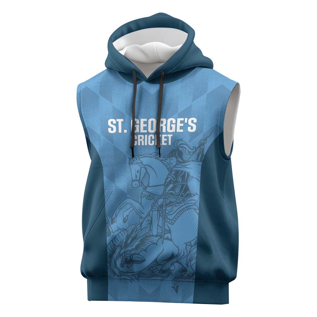 Custom St. Georges Cricket Sleeveless Hoodie Go Champions Sporty Style - Wonder Print Shop