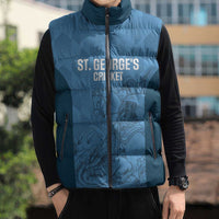 Custom St. Georges Cricket Sleeveless Puffer Jacket Go Champions Sporty Style - Wonder Print Shop