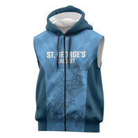 Custom St. Georges Cricket Sleeveless Zip Hoodie Go Champions Sporty Style - Wonder Print Shop