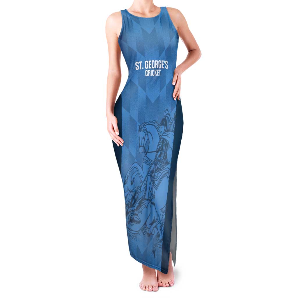 Custom St. Georges Cricket Tank Maxi Dress Go Champions Sporty Style - Wonder Print Shop