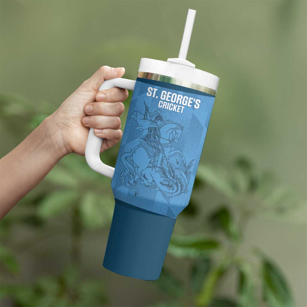 Custom St. Georges Cricket Tumbler With Handle Go Champions Sporty Style - Wonder Print Shop