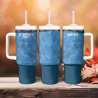 Custom St. Georges Cricket Tumbler With Handle Go Champions Sporty Style - Wonder Print Shop