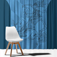 Custom St. Georges Cricket Window Curtain Go Champions Sporty Style - Wonder Print Shop