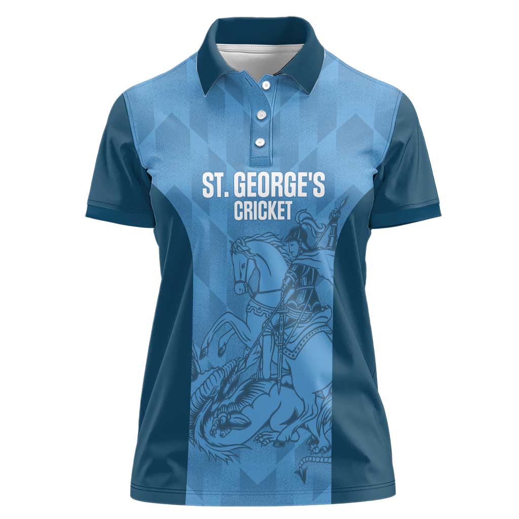 Custom St. Georges Cricket Women Polo Shirt Go Champions Sporty Style - Wonder Print Shop