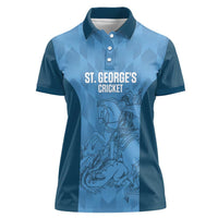Custom St. Georges Cricket Women Polo Shirt Go Champions Sporty Style - Wonder Print Shop