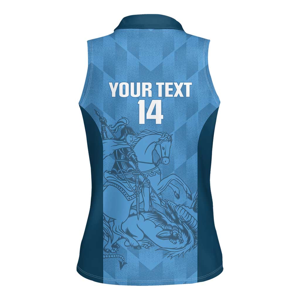 Custom St. Georges Cricket Women Sleeveless Polo Shirt Go Champions Sporty Style - Wonder Print Shop