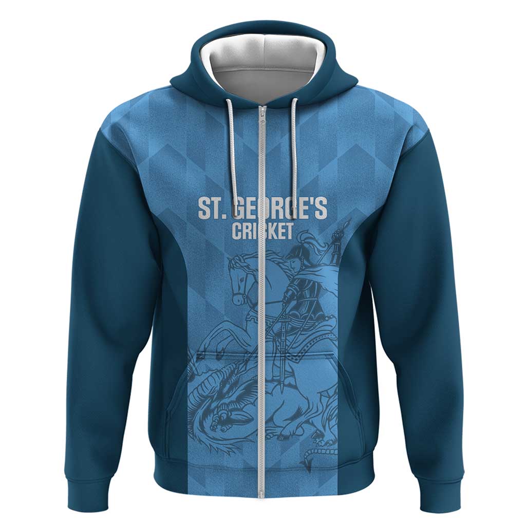 Custom St. Georges Cricket Zip Hoodie Go Champions Sporty Style - Wonder Print Shop