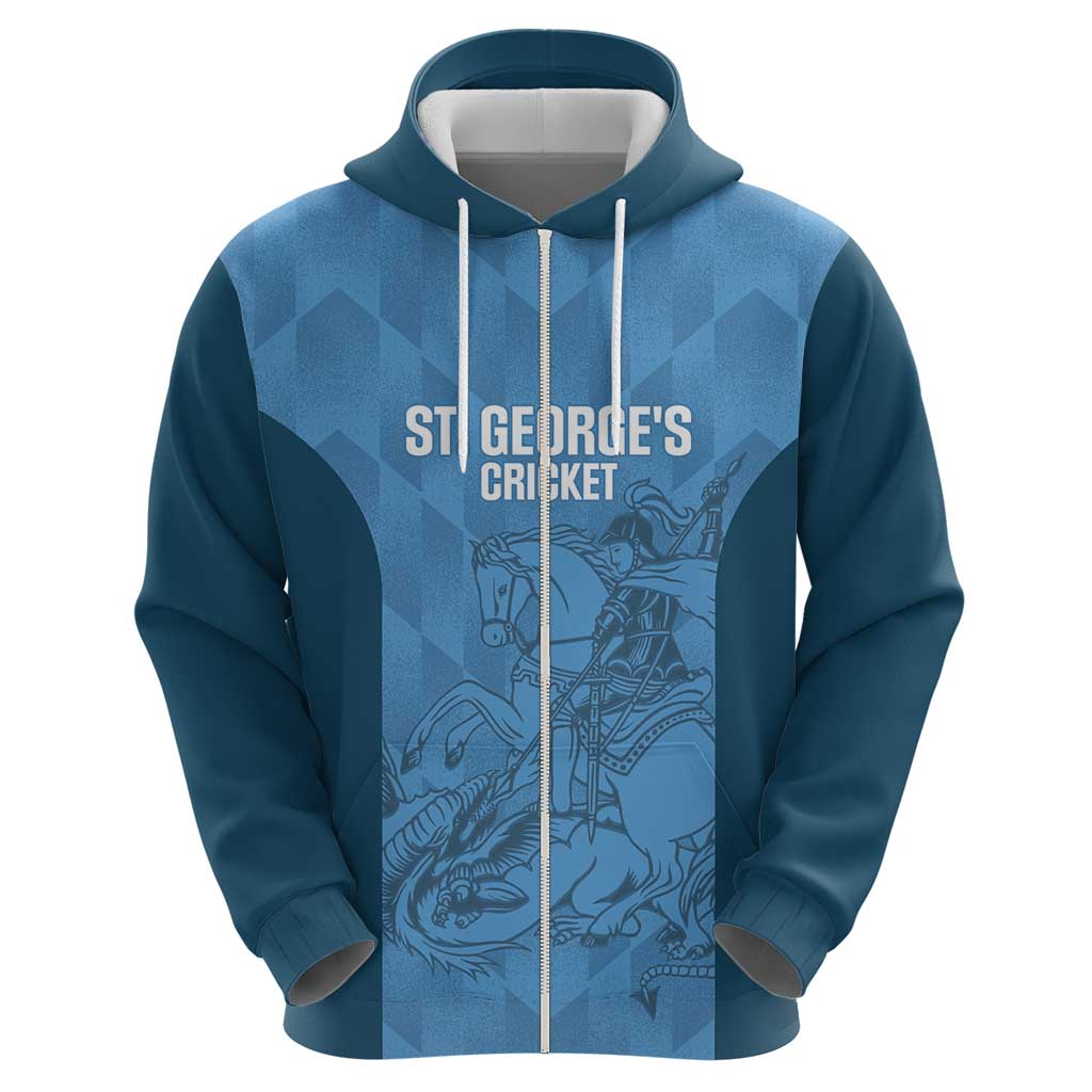 Custom St. Georges Cricket Zip Hoodie Go Champions Sporty Style - Wonder Print Shop