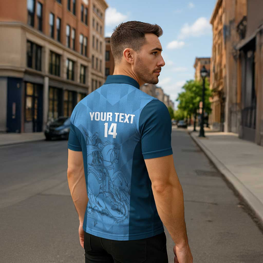 Custom St. Georges Cricket Zipper Polo Shirt Go Champions Sporty Style - Wonder Print Shop