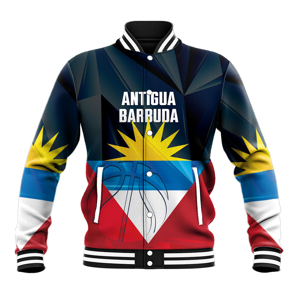 Antigua and Barbuda Basketball Custom Baseball Jacket Flag Sporty Style