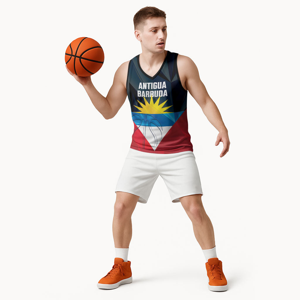 Antigua and Barbuda Basketball Custom Basketball Jersey Flag Sporty Style