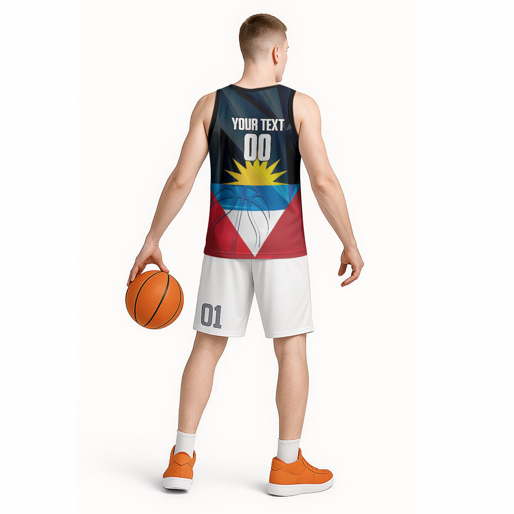 Antigua and Barbuda Basketball Custom Basketball Jersey Flag Sporty Style