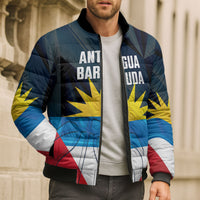 Antigua and Barbuda Basketball Custom Bomber Puffer Jacket Flag Sporty Style