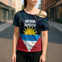 Antigua and Barbuda Basketball Custom Cross Shoulder Shirt Flag Sporty Style