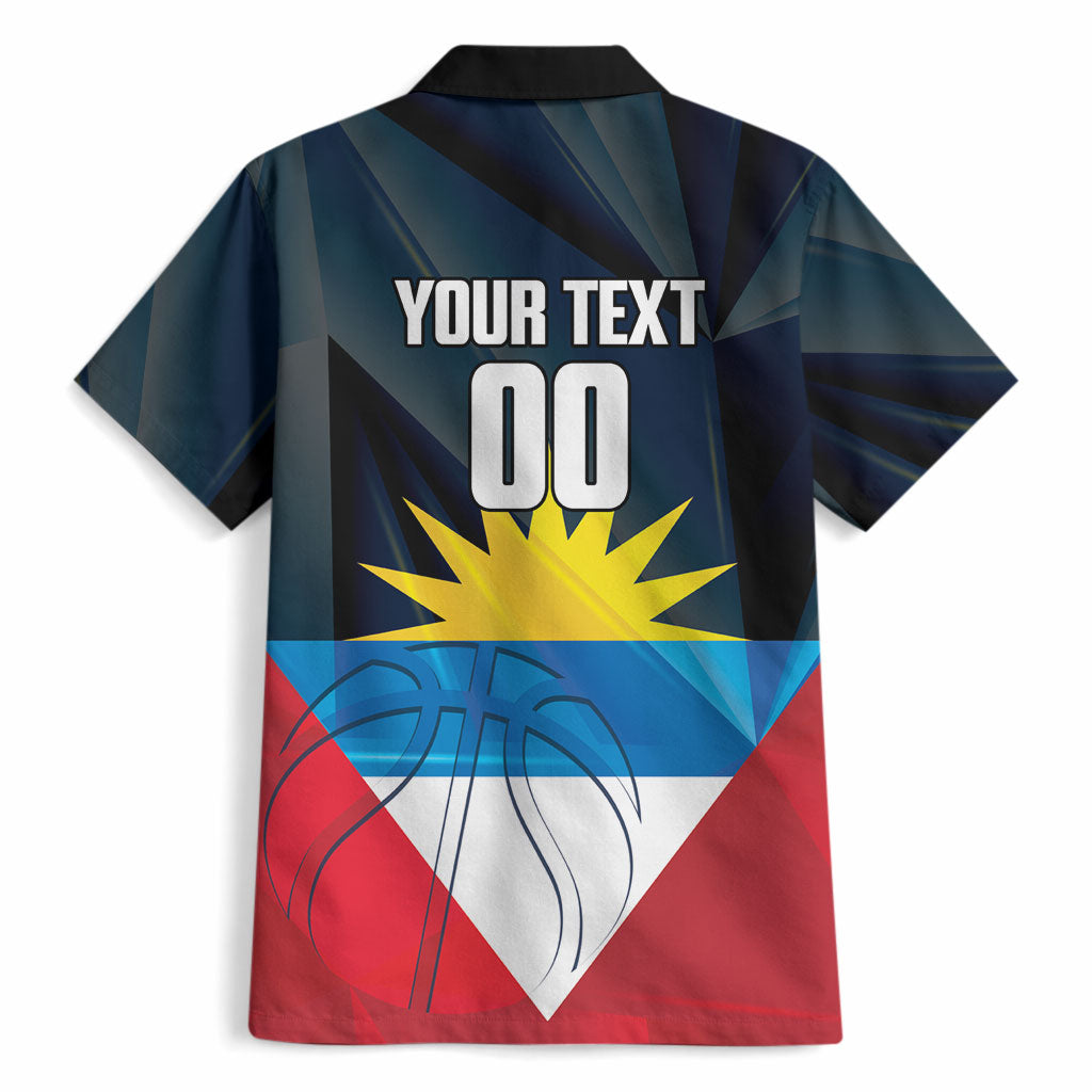 Antigua and Barbuda Basketball Custom Hawaiian Shirt Flag Sporty Style