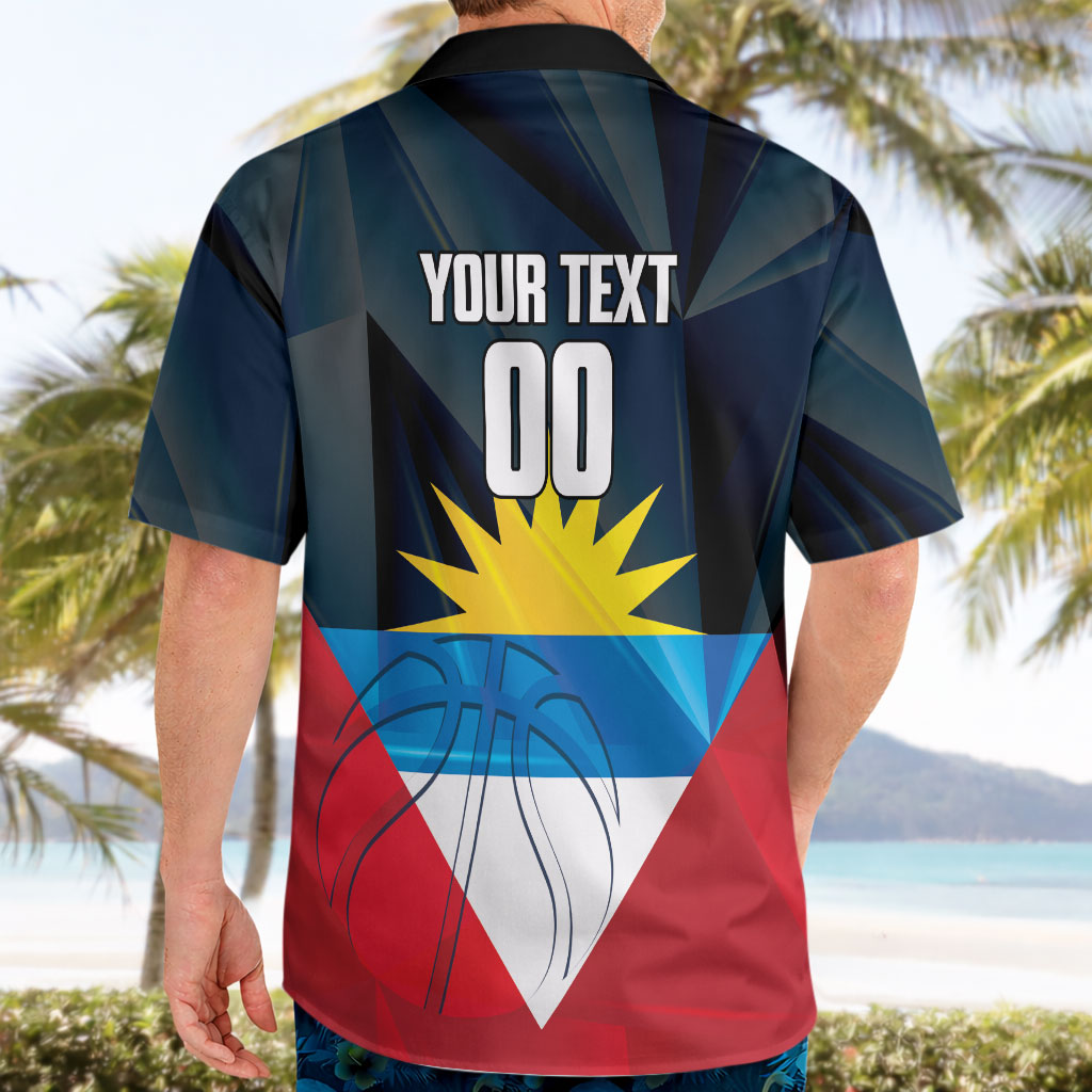 Antigua and Barbuda Basketball Custom Hawaiian Shirt Flag Sporty Style